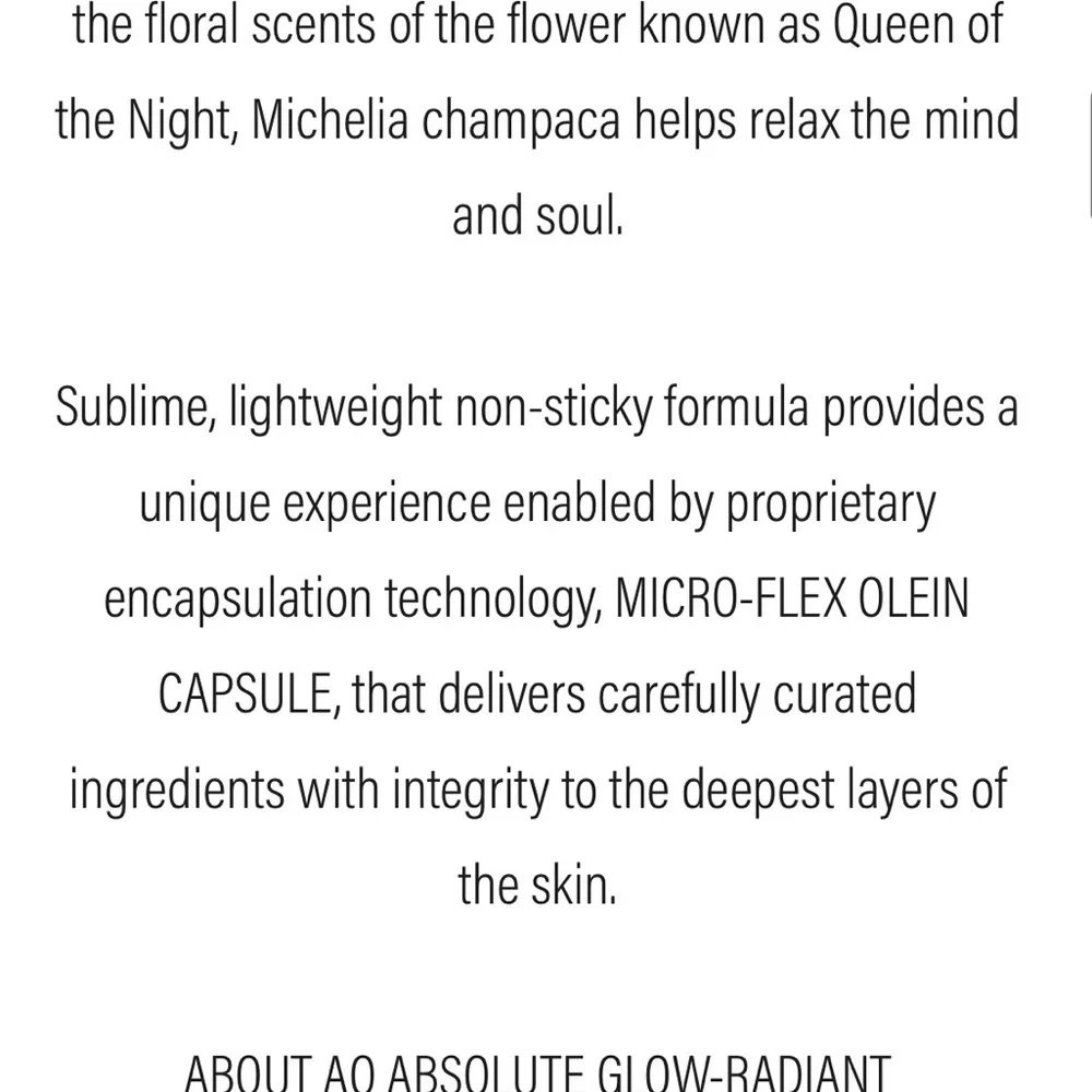 AQ Absolute Glow-Radiant Brightening Cream 6ml-.21oz